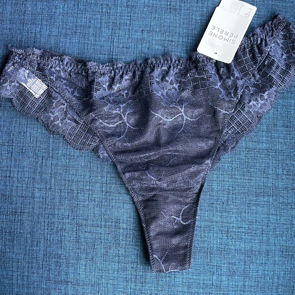 Simone Perele Reve Scslloped Lace Tanga Large - Picture 2 of 6